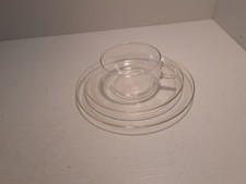 Tee Tasse Untertasse Teller- = 1 Gedeck Schott Jenaer Glas Bauhaus