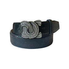 Ledergürtel Schwarz 85 cm VMP