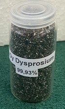 10g DYSPROSIUM metal chips shavings dysprosio Metallspäne rein Chemie Labor rare