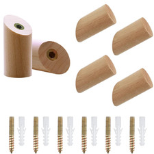 6 Stück Holz Kleiderhaken