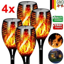 4x Solarleuchten 12LED Solar