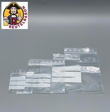 Druckverschlussbeutel LDPE ZIP Beutel Tütchen mit und ohne Schreibfeld 50µ 90µ