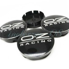 4x 56mm Für Oz Racing Neu Satz Schwarz Emblem Logo Nabenkappen Felgendeckel Cap