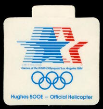 Werbe Aufkleber - Hughes 500e Helikopter Olympia 1984 Los Angeles - 6x6cm - 80er