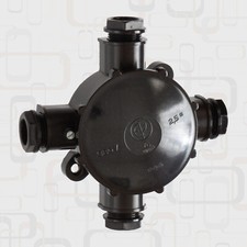 Abzweigdose Bakelit Aufputz rund Feuchtraum Verteiler Installation Dose alt EP