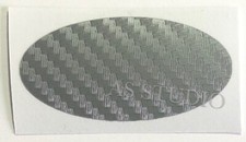 1x Folie 57x21mm Carbon silber