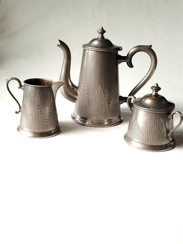 Vintage metall kaffeekanne - vintage,