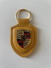 Schlüsselanhänger Speedgelb Porsche Wappen Gelb 911 997 991 Cayman Boxster - NEU