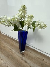 Sanyu große Vase blau Glas
