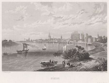 Köln Gesamtansicht Original Stahlstich Frommel & Winkles 1840