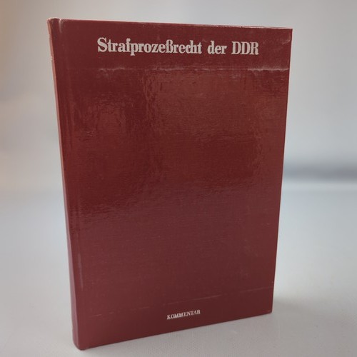 Strafprozeßrecht der ddr - strafprozeßrecht,
