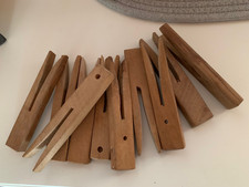 10 alte Wäscheklammern/Holz, Antik