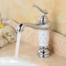 Retro Waschtischarmatur Wasserhahn K??che Bad Einhebelmischer Armatur Silber NEU