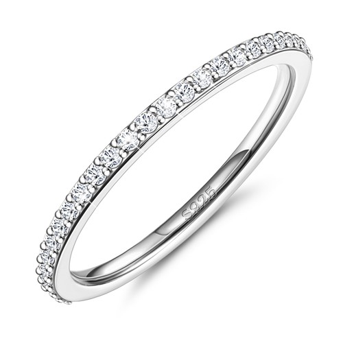 Damenring silber zirkonia - damenring,