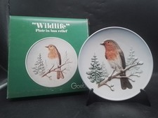 Goebel Porzellan Wandteller,Sammlerteller "Wildlife" Vogel Rotkehlchen Nr.1
