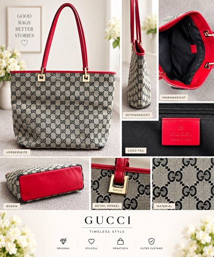 Gucci canvas tragetasche - gg,