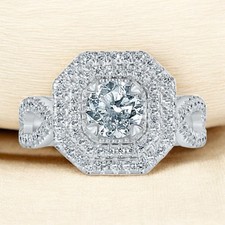 18 Karat Weißgold Rundschliff