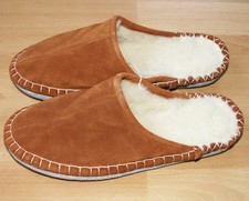 Herren Hausschuhe Mokassin mit echtem Lammfell - alle Größen zur Auswahl