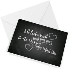 Ich liebe Dich Karte A6 mit