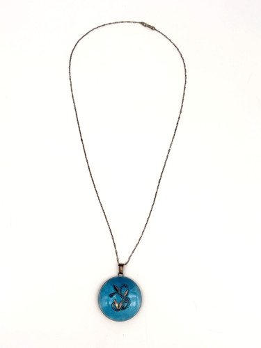 835 silber kette - 835, emaille