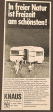 35. KNAUS Wohnwagen Caravaner Werbeanzeige Werbung Reklame 1973