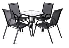 Gartengarnitur 5-tlg. Sitzgruppe Gartenmöbel Sitzgarnitur Gartenset Tisch Stuhl