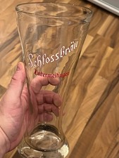 1 l Weizenglas Weißbierglas mundgeblasen Schlossbräu Untermeitingen