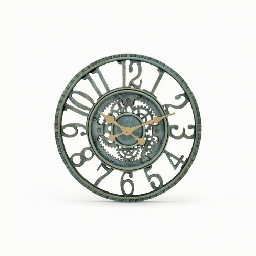 Wanduhr mit zahnrad - mit, zahnrad-design