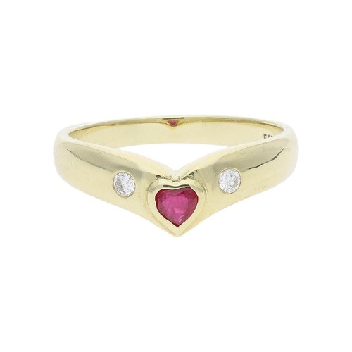 Rubin ring gold - gold, 585