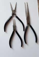 Feinmechaniker Rundzange und Flachzange mit langen Backen 140mm 3-e Set