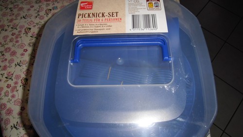 Picknick geschirr set blau - picknick,