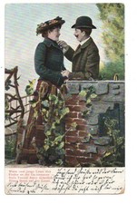 Wenn zwei junge Leute sich Finden an der Gartenmauer - gelaufen 1900