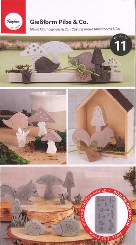 Rayher silkon gießform pilze - rayher, silkon-gießform