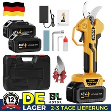 21V.Elektrische Gartenschere-Akku Astschere Baumschere Rosenschere mit 2 Akkus