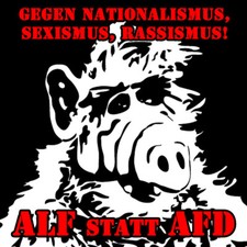 ALF STATT AFD Patch / Aufnäher Neu Punk Gegen Nazis FCK NZS FCK AFD Nazis Raus 