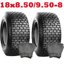 2x Reifen Mantel /2 Schlauch 18x8.5-8 18x9.5-8 für Aufsitzmäher Rasentraktor 4pr