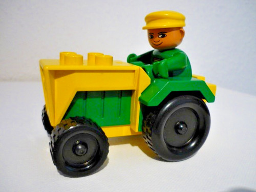 Lego duplo traktor gelb - lego, grün