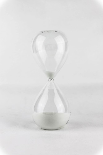 Sanduhr aus glas - aus, minuten
