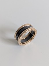 Bvlgari B.Zero1  2-Band Ring 750/18K Roségold Gr.54 Black Keramik