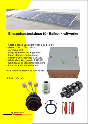Einspeisesteckdose mit