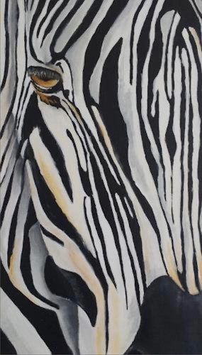 Acryl bild zebra auf - acryl,