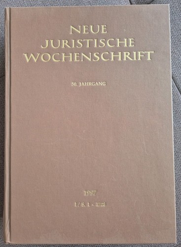 Neue juristische wochenschrift - juristische,