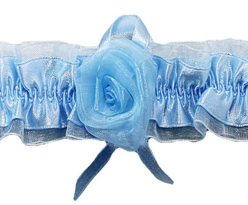 Braut strumpfband blau - braut-strumpfband,