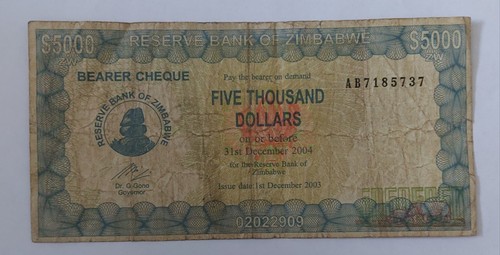 Banknoten simbabwe 5000 - banknoten,