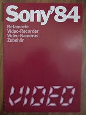 Sony `84, sehr seltene Rarität, Katalog, Betamovie, Video, Zubehör, top Zustand