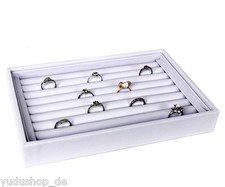  Ringkasten Schmuckkasten Vorlagebrett für Ringe eleganter Ringhalter weiss