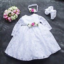 Taufkleid +Stirnband +Schuhe
