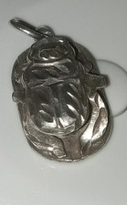 Schicker Skarabäus Kettenanhänger, Vintage , 925 Sterling Silber , 3D Form