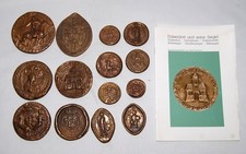 Sammlung 14 Bronze Siegel Stadtsiegel Schöffensiegel Stiftssiegel Düsseldorf
