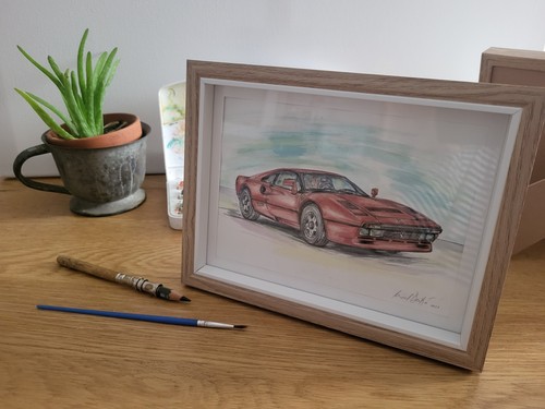 Original aquarellbild mit - original,